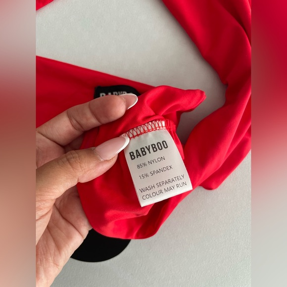 Babyboo Red Halter Crop Top - Picture 3 of 3